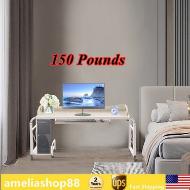 Adjustable Overbed Table with Wheels - Multi - Functional - InspiredGrabs.com